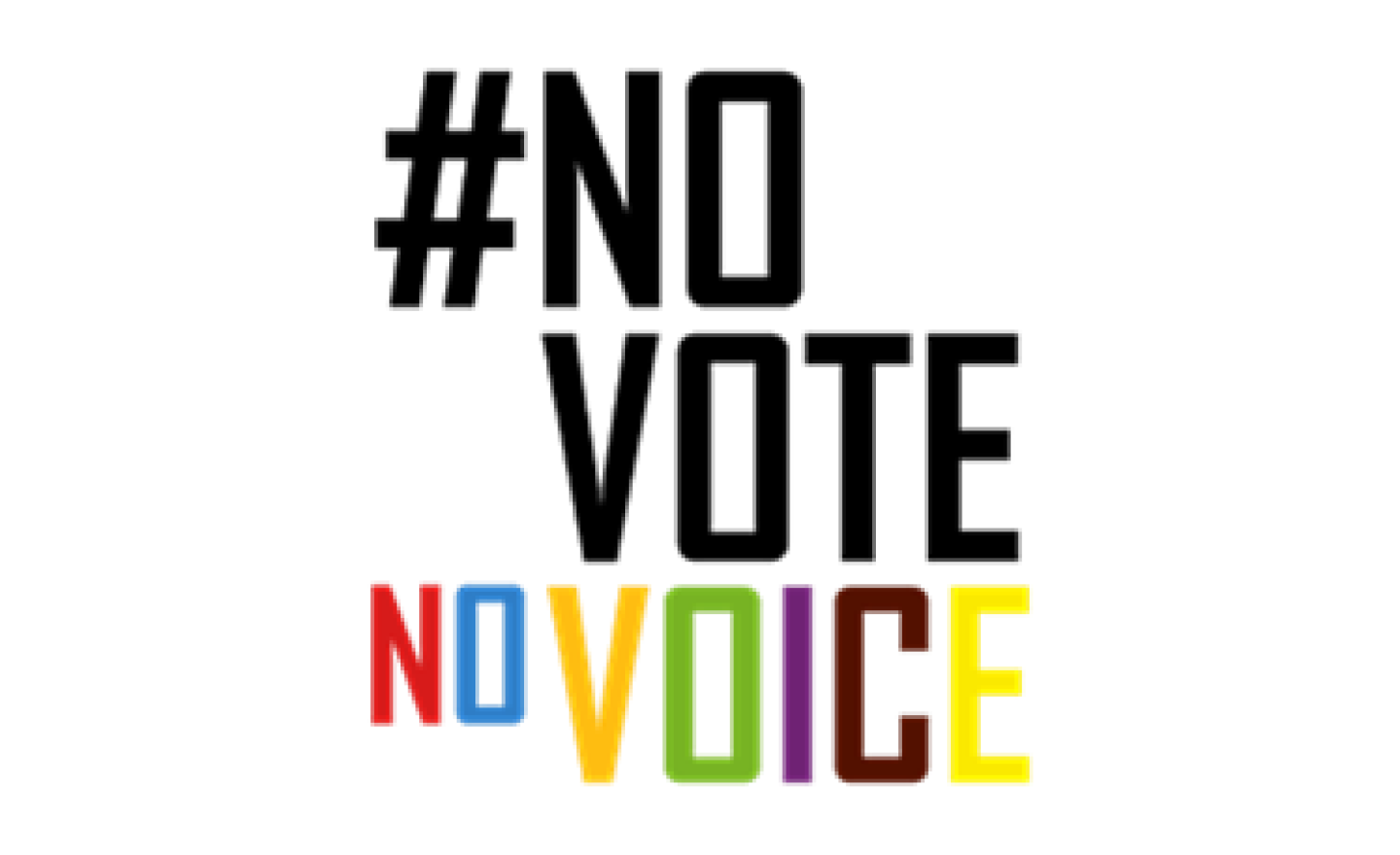 No vote no voice logo