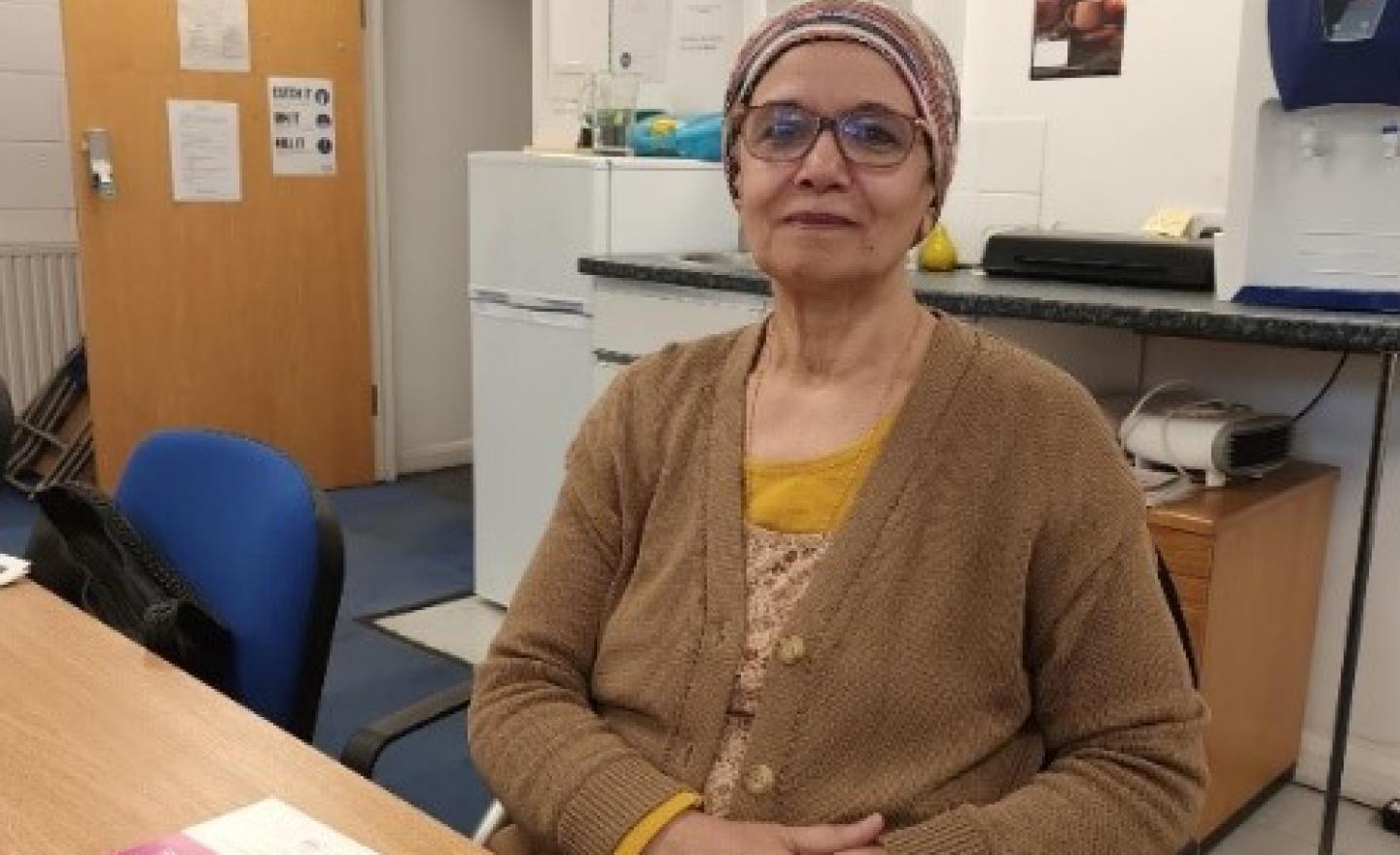 Female participant at Age UK East London's support session