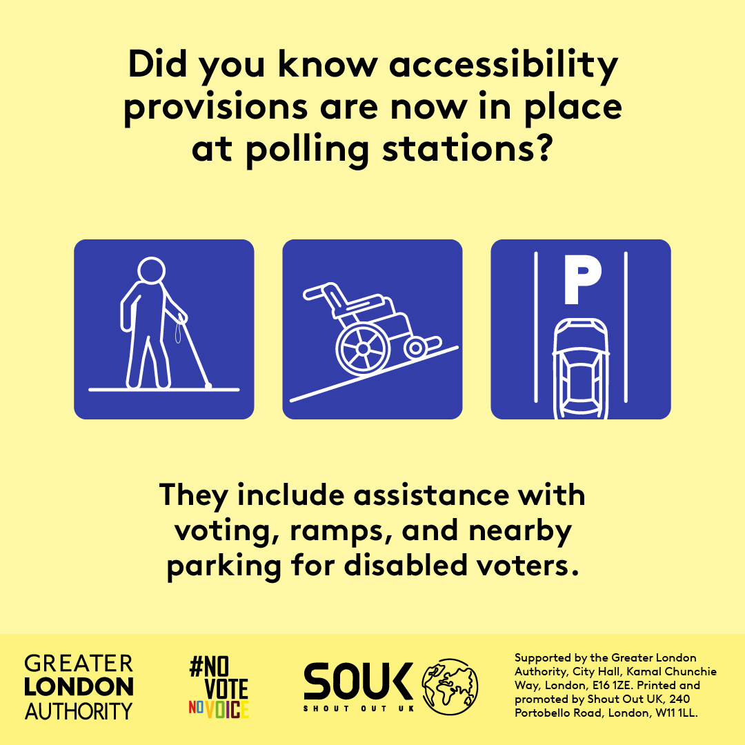 Accessibility at polling stations - Instagram square resource 