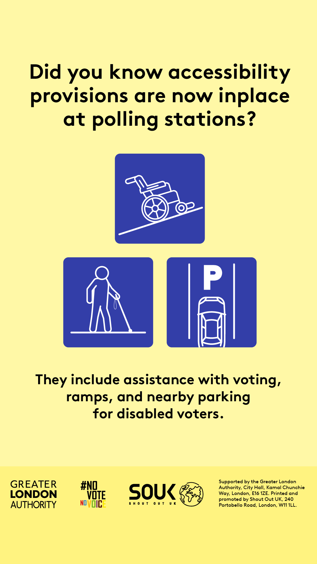 Accessibility at polling stations - Instagram story resource 