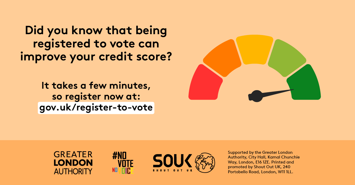Did you know that being registered to vote can improve your credit score?