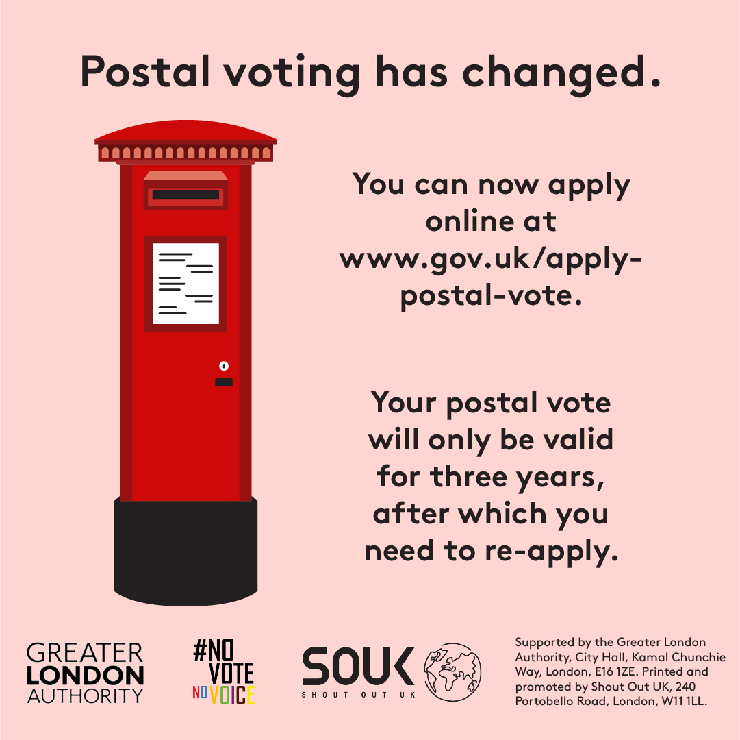 Postal voting rule changes - Instagram square resource 