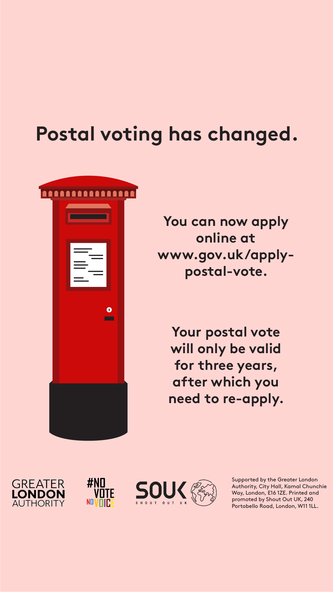 Postal voting rule changes