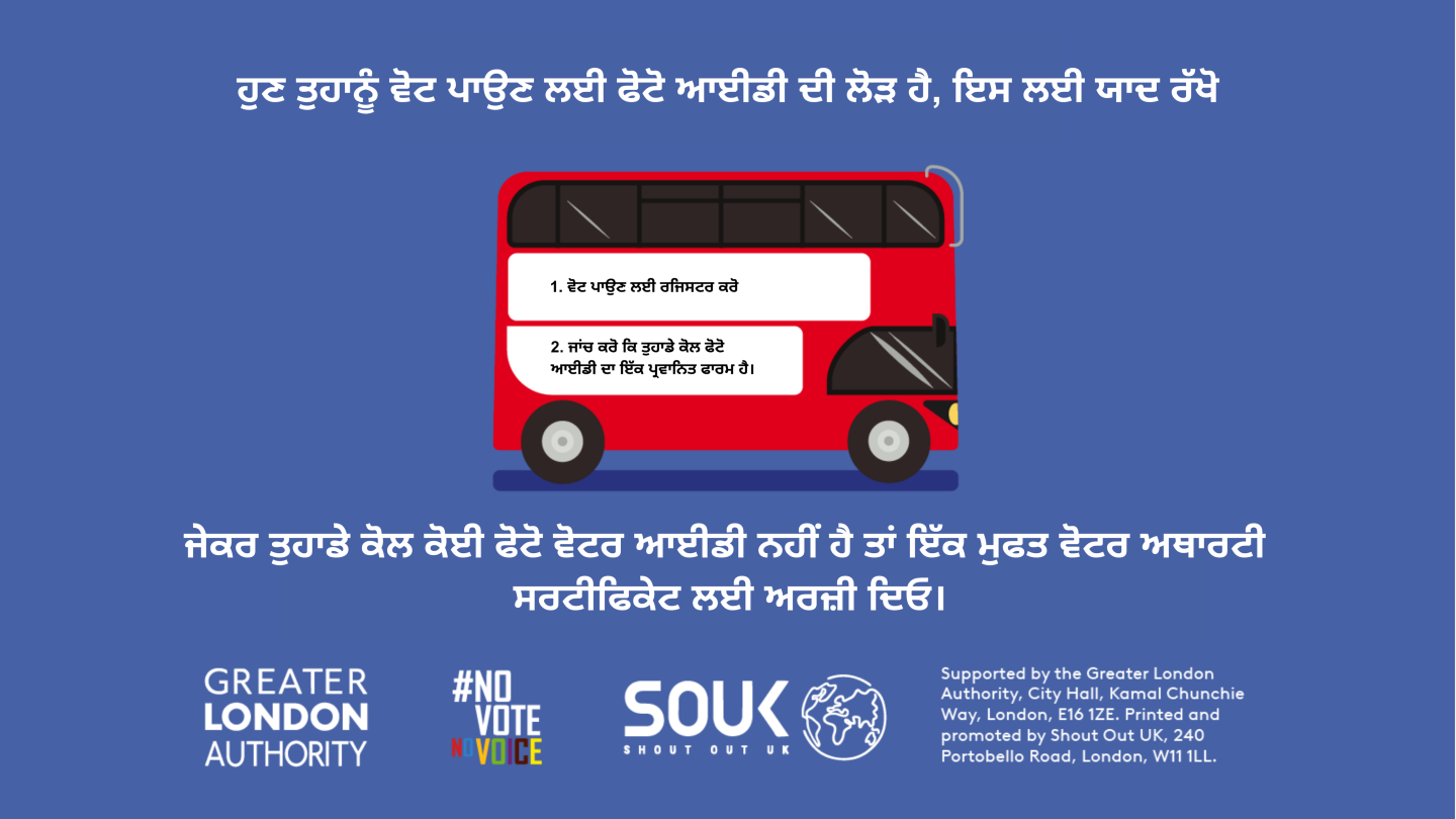 Punjabi graphic of a bus