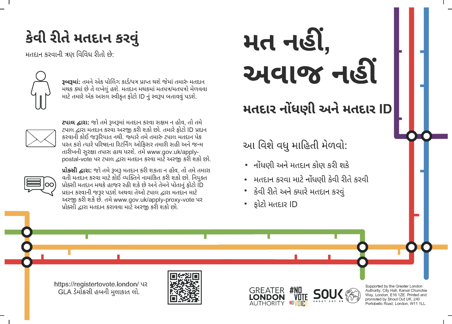Preview of key information leaflet in Gujarati pages 1 and 4