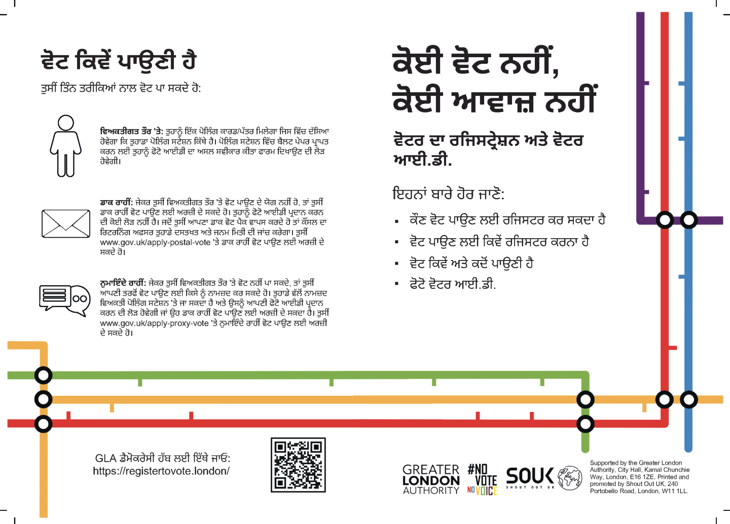 Preview of key information leaflet in Punjabi pages 1 and 4