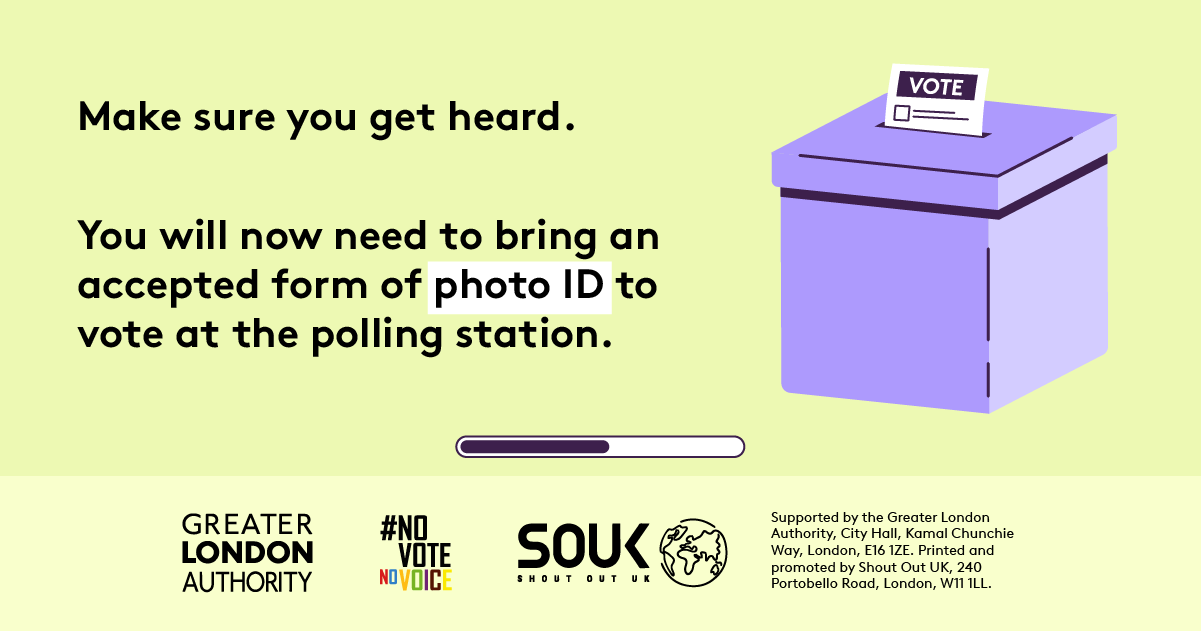 Make sure you get heard with a ballot box with a ballot paper showing through the posting slot with ‘vote’ written on it. You will now need to bring an accepted form of photo ID to vote at the polling station.  