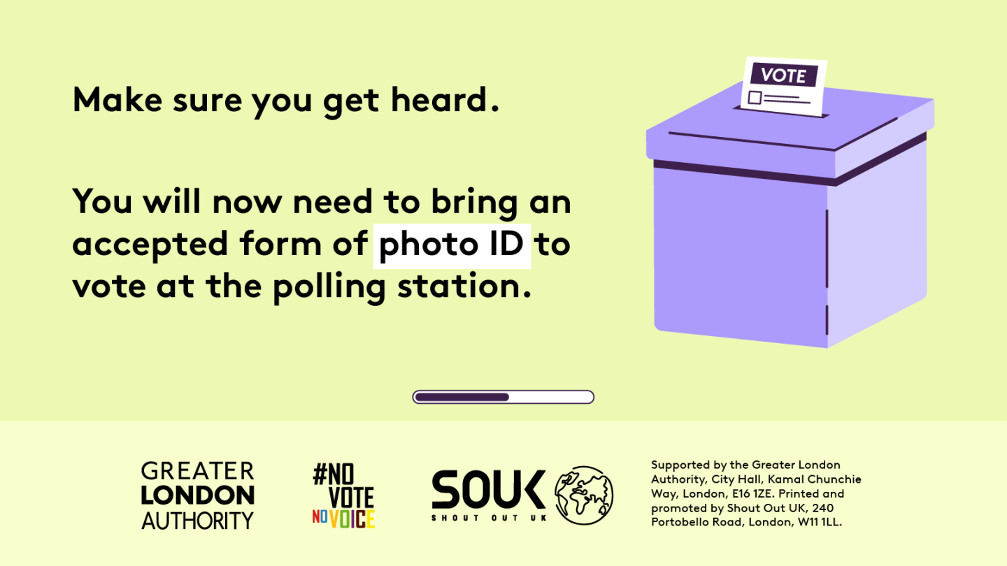 Make sure you get heard with a ballot box with a ballot paper showing through the posting slot with ‘vote’ written on it. You will now need to bring an accepted form of photo ID to vote at the polling station.     