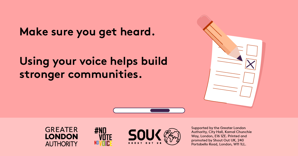 Make sure you get heard with a ballot paper and pencil underneath. Using your voice helps build stronger communities.    