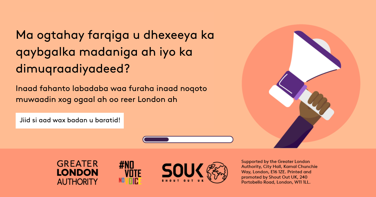Do you know the difference between civic and democratic participation? A hand holding a megaphone. Understanding both is key to being an informed Londoner. Swipe to learn more! 