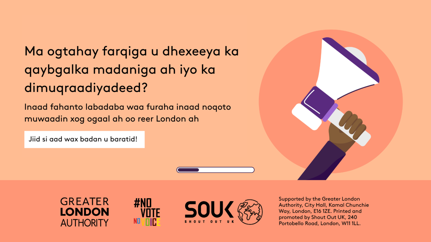 Do you know the difference between civic and democratic participation? A hand holding a megaphone. Understanding both is key to being an informed Londoner. Swipe to learn more! 